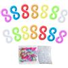 Anyasen 400 Pezzi Loom Bands S Clip Trasparente Colorato S-Clips Loom in Gomma Bracccialetto Elastico Band Telaio Fai da Te S - Clip Gancetti per Braccialetti