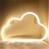 DAKABUKA Insegne neon, luce nuvola a LED per decorazione da parete, segnali USB o batteria per camera da letto, festa di compleanno, Natale, soggiorno, bambini, matrimonio, ragazza,