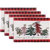 Simpeak Set 4 Tovagliette Natalizie,Lavabili Tavolo da Pranzo Mats, Resistenti al Calore Placemats,30 x 45 cm, Per Feste e Banchetti.