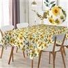 Generic Tovaglia rettangolare stampata impermeabile , stampa ad alta definizione, elegante e resistente，Omaggio 2 Pezzi Pinze Ferma Tovaglia (140_x_180_cm, Giallo)
