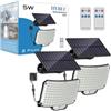 HYBEC - Luci Solari da Giardino Potenti, Lampada Solare con sensore di movimento, Faretto led da esterno solare, Faretti Solari da Giardino, Faretto Solare con sensore di Movimento (Pack 2)