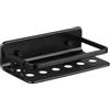 TATAY Mensola Bagno Senza Foratura Mensola Doccia Rettangolare in Alluminio | Include Viti e Sistema Fissaggio Quick Fix | Resistente all'Umidità | Moderno | 10 x 5,5 x 20 cm - Modello Serenity - Nero
