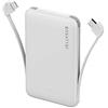 JELLYSUB Mini Power Bank con Cavo Integrato 5000mAh, Caricabatterie Portatile, Ultra Compatto Batteria Portatile Sottile per iPhone 15/14, Huawei, Xiaomi ECC