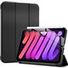 Procase PC-08363110, Custodia per iPad Mini 6 8,3" 2021(Mini 6a Generazione, A2567 A2568 A2569) con Posteriore Traslucida Smerigliata, Supporta la Ricarica di Pencil 2a Gen, Auto Sveglia/Sonno -Nero