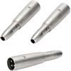 Greluma 3 Pezzi Adattatore XLR maschio a femmina da 1/4,spina XLR a 3 pin per connettore audio presa da 6,35 mm,convertitore jack TS/TRS a XLR per microfono audio