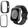 Funrae Custodia Compatibile con CMF by Nothing Watch Pro [2 Pezzi], Cover Protettiva Telaio Rigida PC [Con Vetro Temperato] HD Clear Anti-Graffio Protezione Case - Trasparente&Nero