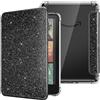 MoKo Custodia Compatibile con Kindle Paperwhite da 7 Pollici 12a Generazione 2024, Cover Leggera con per eBook Reader in TPU Morbido Auto Sveglia/Sonno, Nero Glitterato