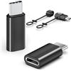 Zestiq adattatore da Lightning a USB C, 2 pezzi adattatore da Lightning a USB-C per iPhone 16/16 Pro/16 Pro Max/16 Plus/iPhone 15/iPhone 15 Pro, Galaxy S24/S23, iPad, non per audio/OTG, Nero
