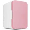 ZXCVB Mini Frigorifero 8L,12V/220V Portatile Frigo Piccolo per Ufficio, Mini Frigo Auto con Funzione Caldo E Freddo,Frigo Piccolo per La Cura della Pelle E Cosmetici,Pink