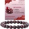 Bivei Granato - Passione & energia - signora braccialetto perline 8mm semiprezioso cristallo naturale elastico elastico cristallo accessori regalo di yoga