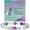 Bivei Fluorite - Chiarezza - signora braccialetto perline 8mm semiprezioso cristallo naturale elastico elastico cristallo accessori regalo di yoga