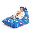 Nobildonna - Poltrona a sacco portaoggetti, da riempire, motivo animali, solo fodera, per bambini e adulti, extra large, senza imbottitura, riporre organizzare peluche, in tela di prima qualità