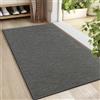 LEKEEPGO Zerbino Ingresso Interno 60 x 90 cm, Tappeto Ingresso Interno Antiscivolo, Assorbente Tappetino Entrata Lavabile per Casa Porta, Corridoio, Grigio