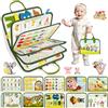 Almaxi Giochi Bambini Montessori Busy Board 1 2 3 Anni, 10 in 1 Libro Montessori Interattivo Educativo Sensoriale Giocattoli, Giochi Regalo per Bambini 1 2 3 4 Anni