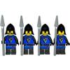 LEGO Ritter - Minifigure 4 personaggi dei cavalieri falconi, Black Falcon Knights (Ritter 3), set da collezione per cavalieri medievali, complemento ideale per set da costruzione Lego 10305 31120