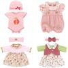 WanderGo Vestiti per Bambole 35-45 cm, 4 pezzi Vestiti per Bambole Reborn per New Born Baby Doll, accessori bambole reborn per bambole da 16-18 pollici/35-45 cm
