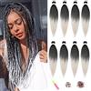 ShowJarlly Aggiunta Meches Treccia Capelli 26 Pollici 8 Pacchetti/Lotto Meches Per Trecce Africana Soft Pre Stretched Braids Yaki Texture Extension di Capelli Knotless Kanekalon Sintetico Hair