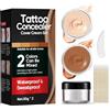 Xshows Copri Tatuaggi, Crema Tatuaggio di Copertina, Correttore Tatuaggi Waterproof, Tattoo Concealer, Crema Coprente Capillari Gambe, Coprire Tatuaggi, Cicatrici, Acne, Macchie Scure e Vitiligine