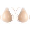 ZDQCB Reggiseno adesivo in silicone invisibile, reggiseno push-up senza spalline, reggiseno push-up senza spalline, Nude-XL (c-d), L