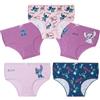 Disney Stitch Mutandine Bambina, Comodo Slip Cotone per Ragazza - Pacco da 5 (Viola/Blu, 7-8 Anni)
