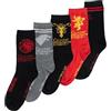 United Labels 5 paia di calzini da uomo Game of Thrones, nero, rosso, grigio, 40-45, calzini da uomo, calze da uomo, multicolore, 40-45
