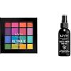 NYX Professional Makeup, Palette Ombretti Ultimate Shadow, Pigmenti pressati & Setting Spray, Formula fissante leggera a lunga tenuta, Finish matte, 60 ml