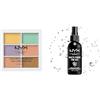 NYX Professional Makeup Palette Colour Correcting, Palette 6 Correttori & Setting Spray, Formula fissante leggera a lunga tenuta, Finish matte, 60 ml