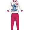 SABOR Pigiama DY50K6974 Bambina Manica Lunga in Cotone Interlock.Stich Fragola 7-8 Anni