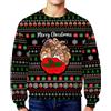 CGGMVCG, Felpe natalizie da uomo, per autunno, inverno, Natale, casual, larghe, girocollo, Z01 nero., XL