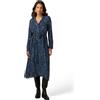 Oltre: Vestito Midi Fantasia Blu. 50 Stagione Autunno Inverno 2024