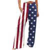 Générique Pantaloni in cotone lino da donna, larghi, elasticizzati, con vita alta, retrò, eleganti, pantaloni harem casual leggeri, tuta flared palazzo bloomers pantaloni per adolescenti e ragazze, azzurro, XL