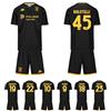 Kappa Completo Adulto 3a Maglia Gara AWAY Ufficiale Genoa FC 2024/25 Personalizzabile Balotelli Messias Jr Pinamonti (IT, Testo, 3XL, Regular, Regular, Nero Oro)