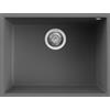 Elleci LKQ11099BSO Lavello da Incasso 1 Vasca Sottotop 58 x 44 cm finitura Keratek Dark Grey 99 Quadra 110 SOTTOTOP