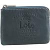 Lois - Portachiavi Uomo. Borsa portachiavi in vera pelle. Portachiavi Auto. Portamonete Uomo con protezione RFID - Porta Monete con Chiusura a Cerniera 11002, Blu