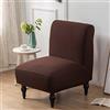 JORTUIO Copripoltrona Senza Braccioli Elasticizzato, 1 Posto Universale Senza Braccioli Copridivano,Moderna Antiscivolo Accent Chair Cover Protettiva Rimovibile Lavabile con Fondo Elastico