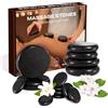 Fachmach 14 Pezzi Hot Stone Massage Kit Massaggio Pietre Naturali di Basalto Rocce per Riscaldate Terapia di Rilassamento Muscolare Pietra per Rilassa,Guarisce e Allevia il Dolor