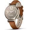 Garmin® Lily™ 2 Classic Cream Gold cinturino Tan Leather