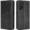 HualuBro Cover per Xiaomi Mi 10T PRO, Flip Cover a Libro in Retro PU Pelle Magnetica Antiurto Case Portafoglio Custodia per Xiaomi Mi 10T PRO 5G Cover (Nero)