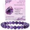 Bivei Ametista - Tranquillità - signora braccialetto perline 8mm semiprezioso cristallo naturale elastico elastico cristallo accessori regalo di yoga