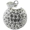 Minoplata Chiama angelo cristallo bianco e argento sterling 20 mm., Argento Sterling, Cristallo