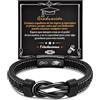 Cheerslife Regalo Laurea Uomo, Regali Per La Laurea Bracciale Uomo, Regalo Per Laurea Ragazzo,Idee Regali Per lui Festa Evento Speciale - Regali Laurea Originali - ES（Nero）