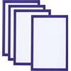 PATIKIL Cornice Magnetica per Foto A4, 4pz Cornici Magnetiche Autoadesive per Esposizione di Foto Riutilizzabili a Doppia Faccia per Frigorifero Finestra Parete Opere Arte, Blu