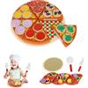 Probuk Pizza Giocattolo Per Bambini, Pizza In Legno Bambini, Giocattolo Educativo Per La Simulazione Della Pizza In Legno, Accessori Cucina Giocattolo Da Educativi Montessori, Regali Creativi Per Bambinies