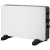 Brigros White - Stufa Elettrica 230v. Termoconvettore Elettrico Con Potenza Regolabile 750-1250-2000w. Riscaldamento Casa Sicuro Con Termostato Limitatore Di Calore Interno