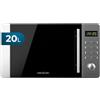 Cecotec Forno a Microonde 20L Proclean 5010 Flatbed Inox. 700W, 8 Programmi, Design Compatto, Interno Ceramico, Timer 60 Min, Tecnologia 3Dwave, Dettagli Metalizzati