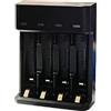 Brightium Caricatore USB multiporta, ideale per 4 batterie AA/AAA. Potente e compatto, facilita la ricarica simultanea. Perfetto per l'uso a casa o in viaggio, mantenendo i tuoi dispositivi sempre pronti.