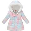 Generico Giubbotto Bambini Invernale, Bambina Piumino con Cappuccio Cappotto Snowsuit Antivento Autunno Inverno Carino Parka Imbottito Giacca Caldo Bimba Bambino Giubbotto Imbottito Outwear per 4-12 Anni