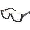 LeWish Rialto C1 | Occhiali da Vista Graduati | Prova Online | Plastica | Farfalla | Nero, Oro | Adrialenti