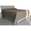 HABITA 33 HOME - Copriletto Matrimoniale Autunno e Inverno in Morbido Velluto (280 gr/mq) Trapunta Invernale Matrimoniale, Misure Generose 250x280cm, Manifattura Italiana (Beige Damask)