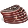 haerd group 96 pezzi/nastri abrasivi in tessuto professionale/13 x 451 mm/ciascuno 16 x grana 40-60 - 80-120 - 180-240 / compatibile con Black &Decker® Powerlime/carta vetrata/set di nastri abrasivi